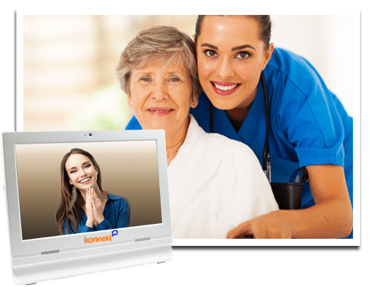 Konnekt Videophone, easier to use than any other Seniors Tablet