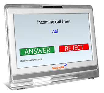 Call auto-answer by Konnekt large simple video phone (Videophone preferences)