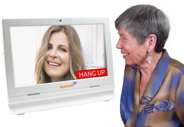 Caring for senior parent or parents is easy with Konnekt's video phone