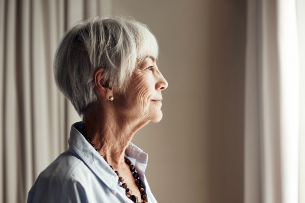 Elderly lady Planning for Emergencies for Seniors Home Safety