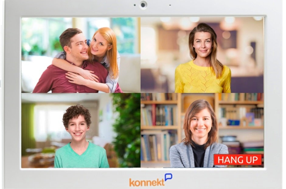 Konnekt Videophone in a group call with 5 others