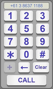 On-screen keypad dialler