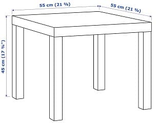 Side table dimensions