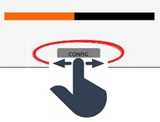slide-finger-left-and-right-on-CONFIG-button